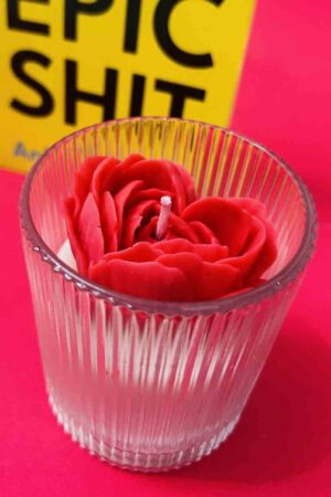 Heart -Shaped Candle in Glass